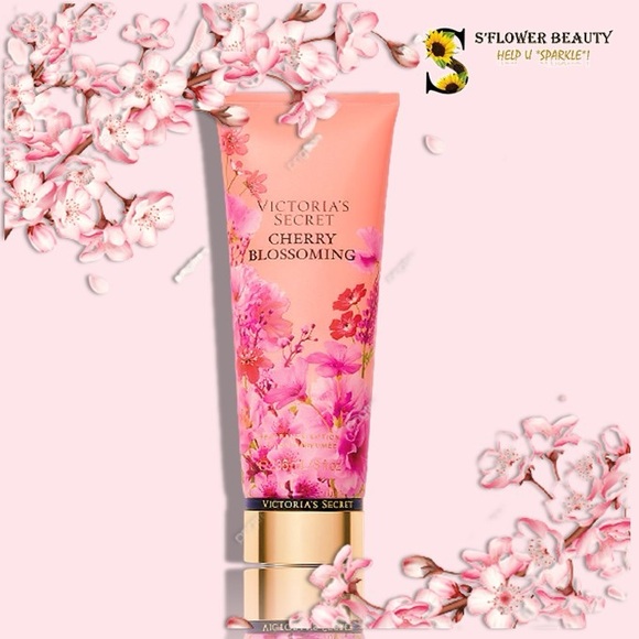 Victoria's Secret Other - Victoria's Secret Cherry Blossoming Lotion - Pink & Gold Floral Tube